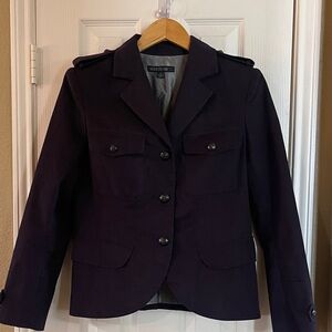 Lafayette 148 New York Dark Blue Women's Blazer with button details. Size 8